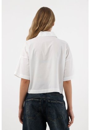 Tennis Camisa Con Bolsillos Blanca Para Mujer