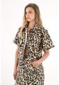 Tennis Camisa Crop Con Estampado De Animal Print Para Mujer de Tennis