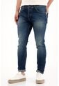 Tennis Jean Skinny Con Desgastes Azul Oscuro Para Hombre de Tennis