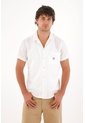 Tennis Camisa En 100% Lino Blanca Con Caída Fluida Para Hombre de Tennis