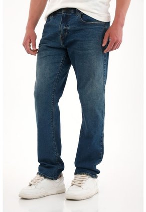 Tennis Jean Recto Tiro Medio Con Arrugas 3D Para Hombre