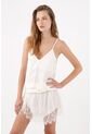 Tennis Top De Tiras Suelto Con Escote En V En Blanco Para Mujer de Tennis