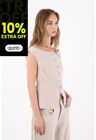 Tennis Chaleco Con Escote Bandeja Crudo Para Mujer Tennis