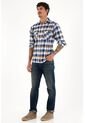 Camisa Leñadora Con Botones En Madera Azul Para Hombre de Tennis