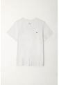 Tennis Camiseta Blanca Cuello En V Para Hombre de Tennis