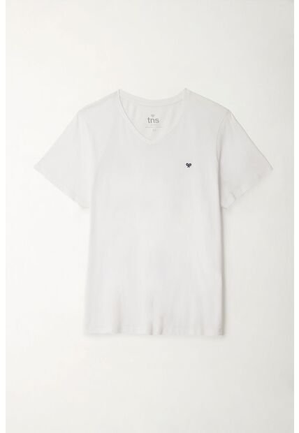 Tennis Camiseta Blanca Cuello En V Para Hombre