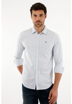 Tennis Camisa Azul Con Mini Raqueta Para Hombre