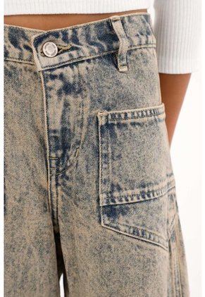 Jean Horseshoe Con Pigmento Vintage Para Niña