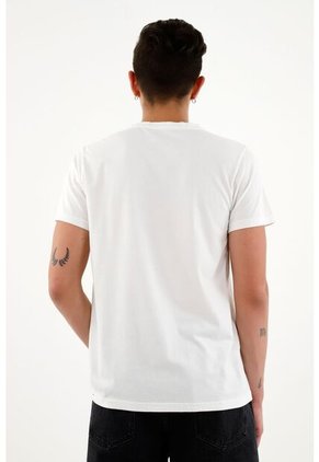 Camiseta Blanca Estampada Para Hombre