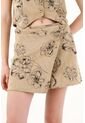 Tennis Falda Corta Suede Con Diseño Floral Para Mujer de Tennis