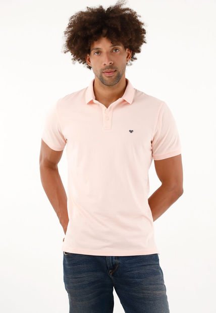 Polo Licrada Rosada Para Hombre