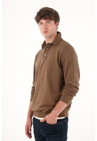 Tennis Buzo Tipo Polo Café Para Hombre Tennis