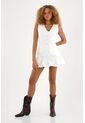 Tennis Vestido Blanco Corto Con Botones Para Mujer de Tennis