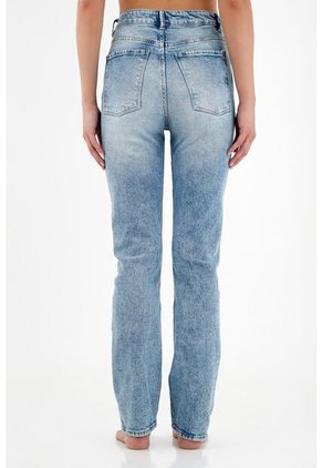 Tennis Jean De Tiro Alto Azul Para Mujer