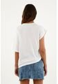 Camiseta Blanca Con Mangas Asimétricas Para Mujer de Tennis