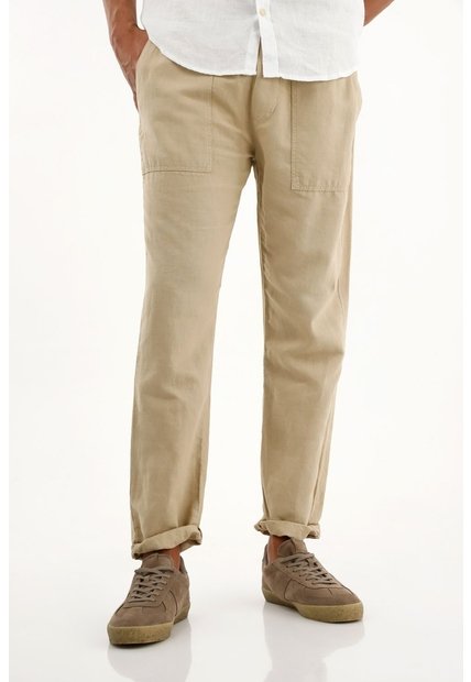 Tennis Pantalón Jogger Café Bota Recta Para Hombre