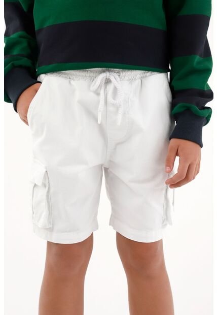 Bermuda Blanca Tipo Cargo Para Niño