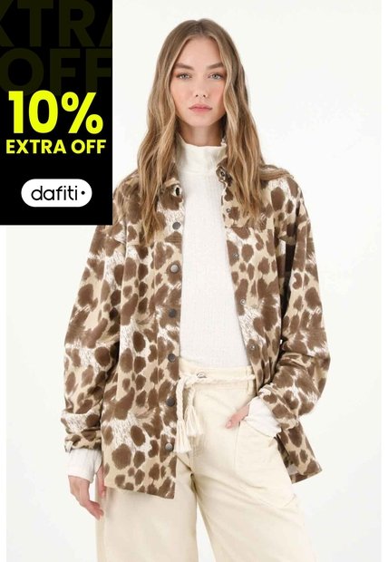 Tennis Buzo En Burda Con Estampado Animal Print Para Mujer