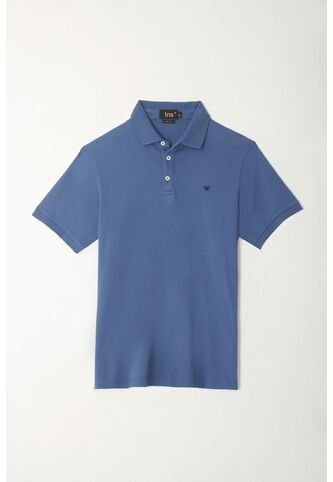 Tennis Polo Azul Lycra-Algodón Para Hombre Tennis