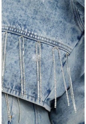 Tennis Chaqueta En Denim Azul Para Mujer