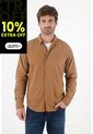 Tennis Camisa Clásica Manga Larga Crudo Para Hombre de Tennis