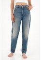 Tennis Jean Mom Fit Tiro Alto Con Realce En Las Costuras Para Mujer de Tennis