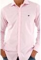 Camisa Rosada Manga Larga Con Diseño A Rayas Para Hombre de Tennis