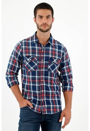 Camisa Tipo Leñadora Azul Para Hombre