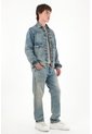 Tennis Jean Recto Con Dirty Azul Claro Para Hombre de Tennis