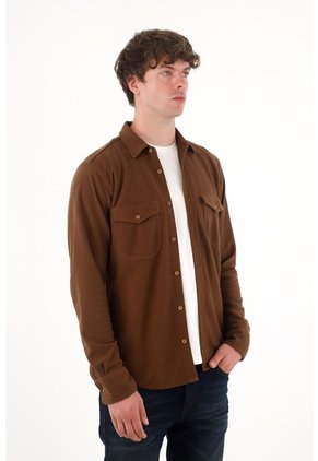 Tennis Buzo Tipo Camisa Café Para Hombre
