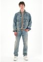 Tennis Jean Recto Con Dirty Azul Claro Para Hombre de Tennis