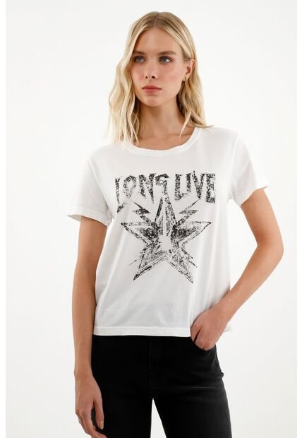 Camiseta Blanca Básica Para Mujer