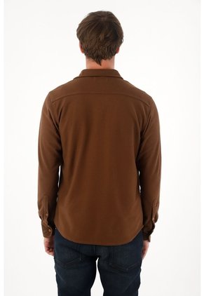 Tennis Buzo Tipo Camisa Café Para Hombre