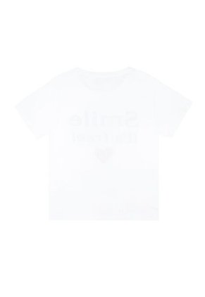 Tennis Camiseta Manga Corta Estampada Blanca Para Mujer