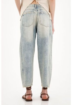 Tennis Jean Horseshoe Tiro Bajo Con Jota Asimétrica Azul Para Mujer