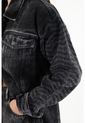 Chaqueta Cazadora Negra Para Mujer