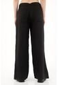 Tennis Pantalón Wide Leg Negro En 100% Lino Para Mujer de Tennis