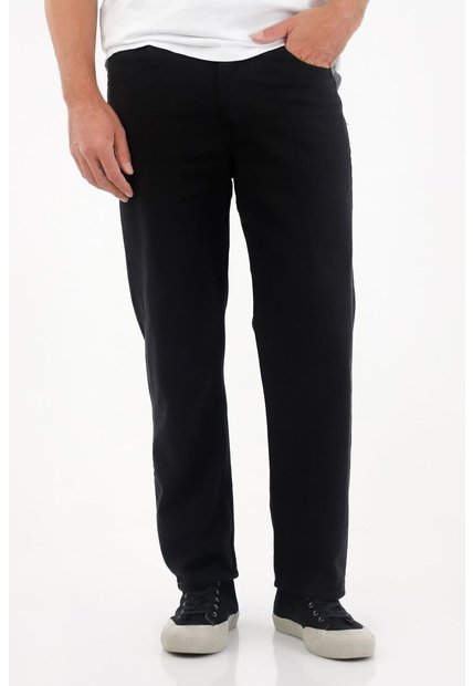 Tennis Pantalón Loose En Bull Denim Negro Para Hombre