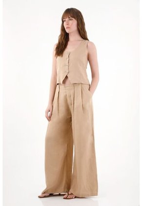 Tennis Chaleco En 100% Lino Crudo Para Mujer