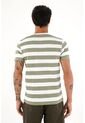 Camiseta Con Estampado De Rayas Verdes Para Hombre de Tennis