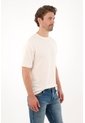 Tennis Camiseta Relaxed Fit Con Textura Waffle De Algodón Crema Para Hombre de Tennis