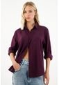 Camisa De Botones Morada Para Mujer de Tennis