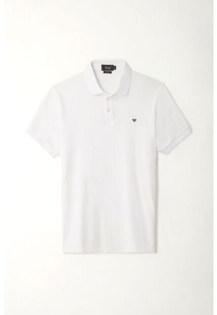 Tennis Polo Blanca Lycra-algodón Para Hombre