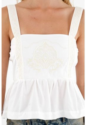 Tennis Camisa Crudo Con Escote Recto Para Mujer