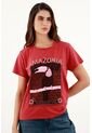 Camiseta Estampada Roja Para Mujer de Tennis