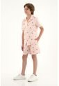 Camisa Tipo Bowling Rosada Con Bordado De Veleros Para Niño de Tennis