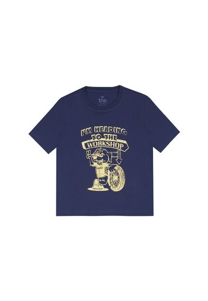 Camiseta Azul Con Estampado Para Niño