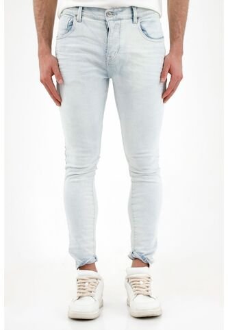 Tennis Jean Super Skinny Azul Claro Para Hombre Tennis
