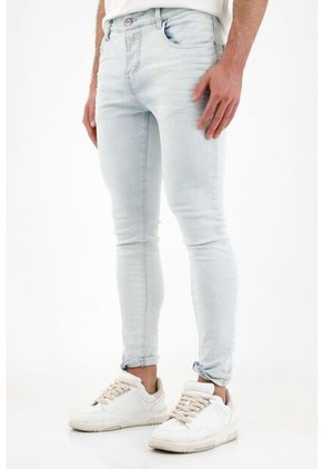 Tennis Jean Super Skinny Azul Claro Para Hombre