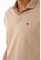 Tennis Polo Slim Fit Café Licra Para Hombre de Tennis